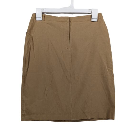 Express Pencil Skirt 1/2 Stretch Khaki Tan Mini Straight Academia Work Career - Picture 12 of 12